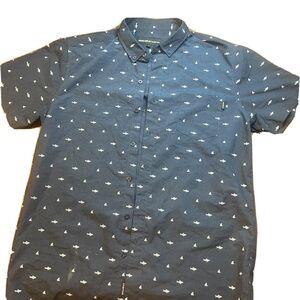 Molokai Surf Button Down Slim Fit Hawaiian Short Sleeve Shirts sharks  A1￼